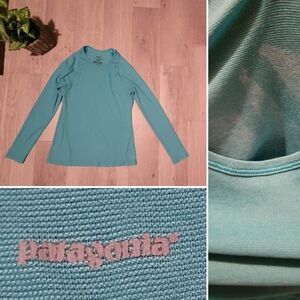 Patagonia Capilene Turquiose Teal Long Sleeve Base Layer Top, Women's Small (S)